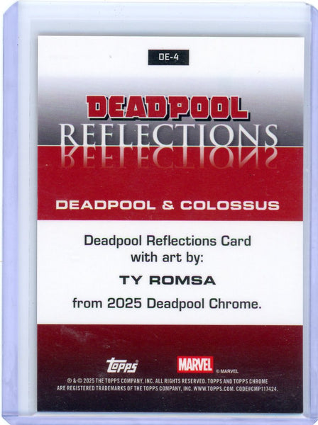 Deadpool & Colossus - 2025 Topps Chrome Reflections Art Card DE-4