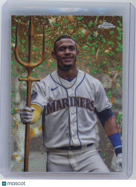 Julio Rodríguez - 2023 Topps Chrome Celebración Green Refractor 65/99