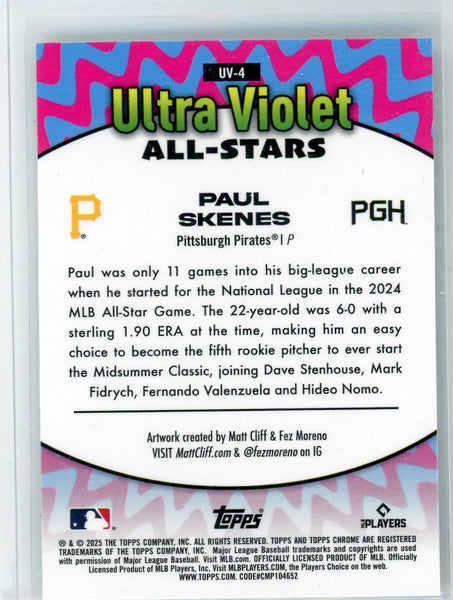 Paul Skenes - 2025 Topps Chrome Ultra Violet All-Stars