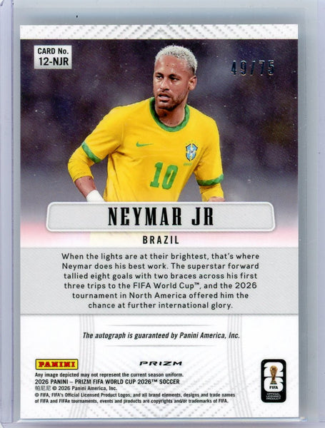 Neymar Jr - 2026 Panini Prizm FIFA World Cup Auto 49/75