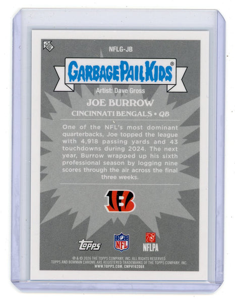 2026 Bowman Football Garbage Pail Kids Joe Burrow Joe Cool #NFLG-JB