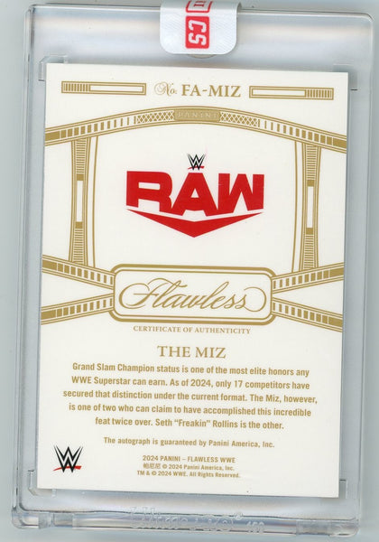 The Miz - 2024 Panini WWE Flawless Achievements Sapphire Auto 18/20