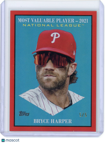 Bryce Harper - 2025 Topps Baseball Red Foil 5/5 Most Valuable Player MVP MV-5