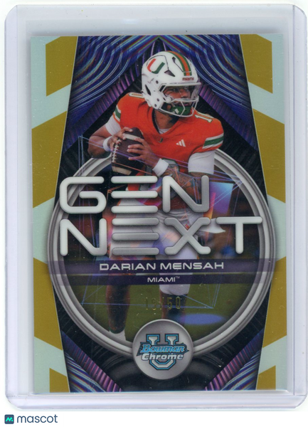 Darian Mensah - 2026 Bowman Chrome U Football Gold Refractor Gen Next 19/50 GN-7