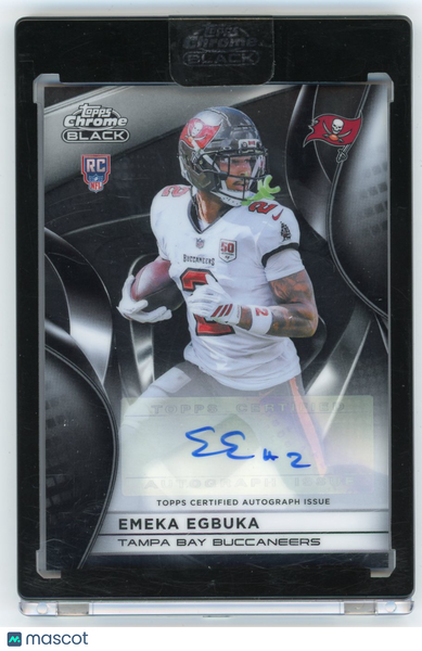 Emeka Egbuka - 2025 Topps Chrome Black Football Rookie Auto RAU-EE