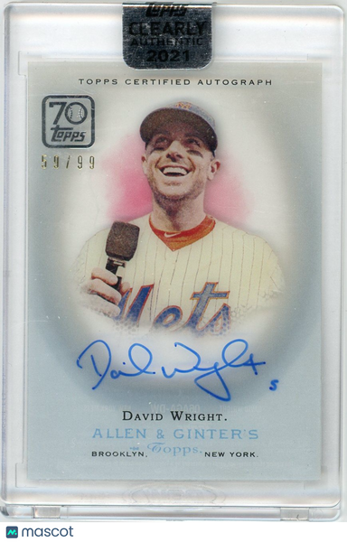 David Wright - 2021 Topps Clearly Authentic Auto 59/99