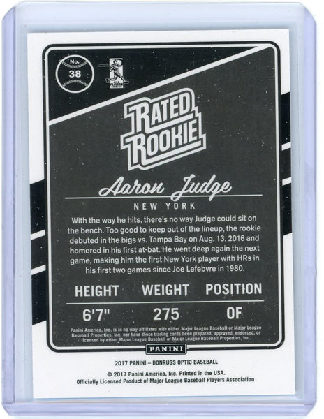 Aaron Judge - 2017 Panini Donruss Optic Baseball Rated Rookie #38