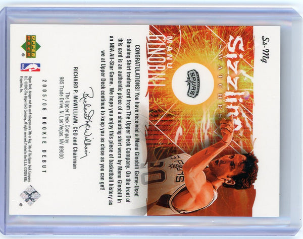 Manu Ginobili - 2005 Upper Deck Rookie Debut Sizzling Swatches Jersey SS-MG