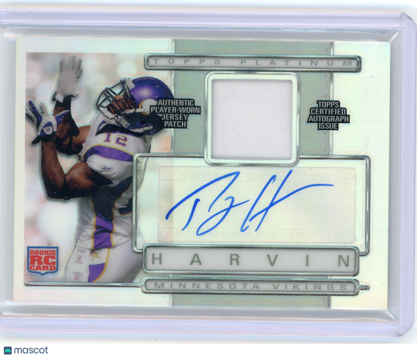 Percy Harvin - 2009 Topps Platinum Refractor Rookie Patch Auto 111/300