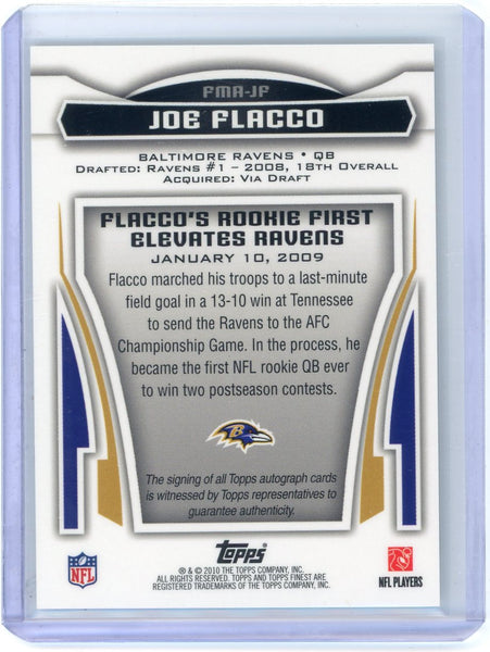 Joe Flacco - 2010 Topps Finest Football Moments Auto FMA-JF