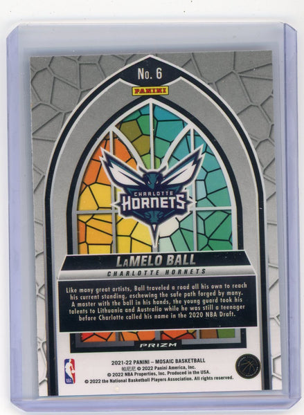 LaMelo Ball - 2021-22 Panini Mosaic Basketball Stained Glass Case Hit #6