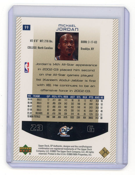 Michael Jordan - 2003 Upper Deck SP Authentic Limited Gold 099/100 Very Rare