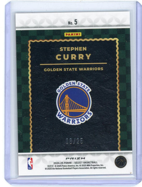 Stephen Curry - 2024-25 Panini Select Score Tie-Dye Prizm 08/25 #5