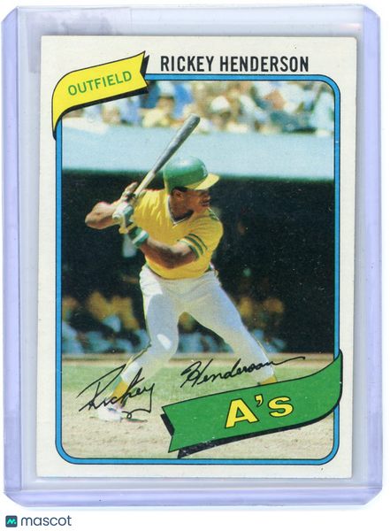 Rickey Henderson - 1980 Topps Rookie #482