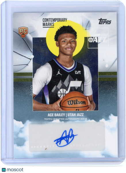 Ace Bailey 2025-26 Topps Flagship Basketball Rookie Auto Contemporary Marks CMAB
