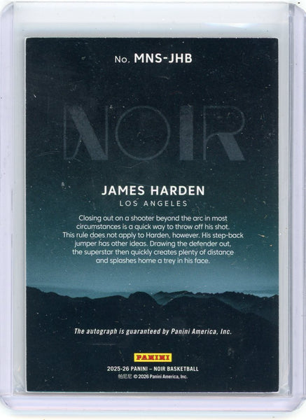 James Harden - 2025-26 Panini Noir Auto Midnight Signatures 17/35 MNS-JHB