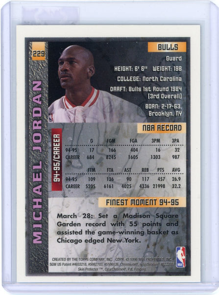 Michael Jordan - 1996 Topps Finest Basketball #229 Bulls (A)