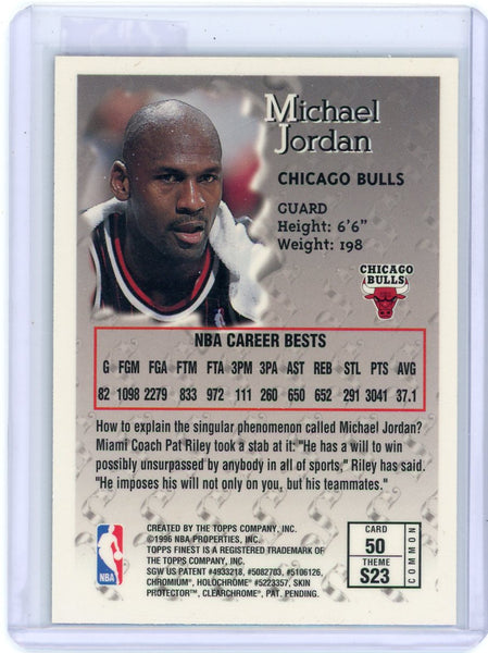 Michael Jordan - 1996 Topps Finest Basketball Sterling #50 S23