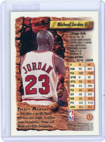 Michael Jordan - 1994 Topps Finest Basketball #1 Bulls