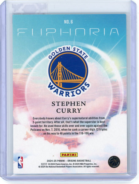 Stephen Curry - 2024-25 Panini Origins Basketball 004/115 Euphoria Maroon