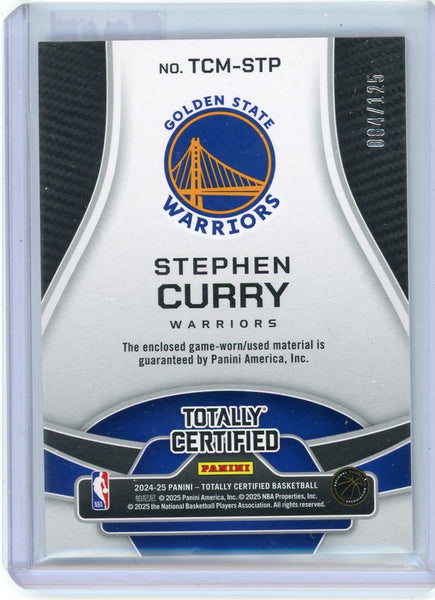 Stephen Curry - 2024-25 Panini Totally Certified Memorabilia 084/125 TCM-STP