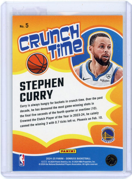 Stephen Curry - 2024-25 Panini Donruss Crunch Time Red Laser 67/75