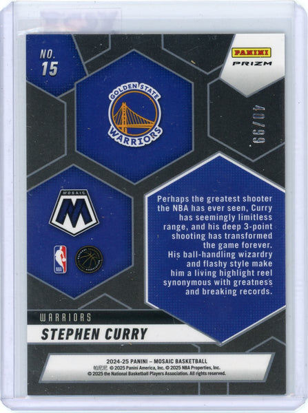 Stephen Curry - 2024-25 Panini Mosaic Purple Montage 40/99