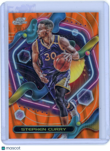 Stephen Curry - 2023-24 Topps Chrome Cosmic Orange 1/25 #118