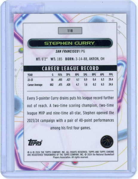 Stephen Curry - 2023-24 Topps Chrome Cosmic Orange 1/25 #118