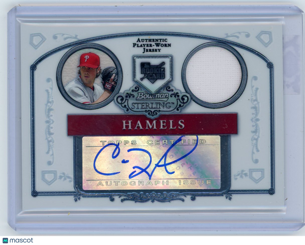 Cole Hamels - 2006 Bowman Sterling Authentic Player-Worn Jersey Auto
