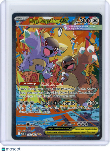 2025 Mega Evolution Mega Kangaskhan EX Holo Secret Rare SIR #182/132