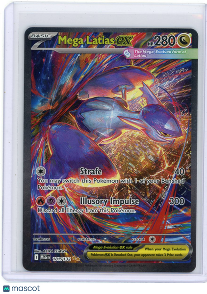 2025 Mega Evolution Mega Latias EX Holo Secret Rare FA SIR #181/132