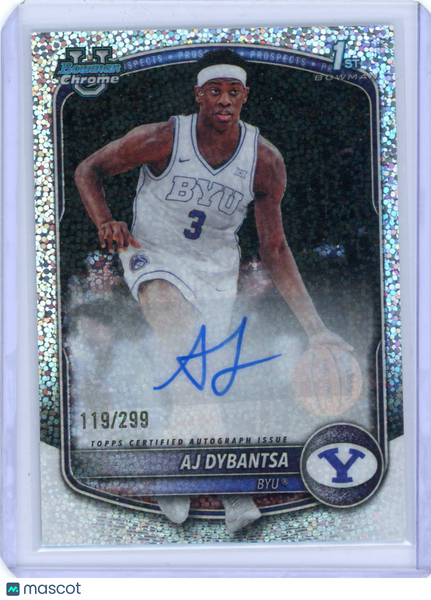 AJ Dybantsa - 2025 Bowman Chrome Speckle Refractor Auto /299
