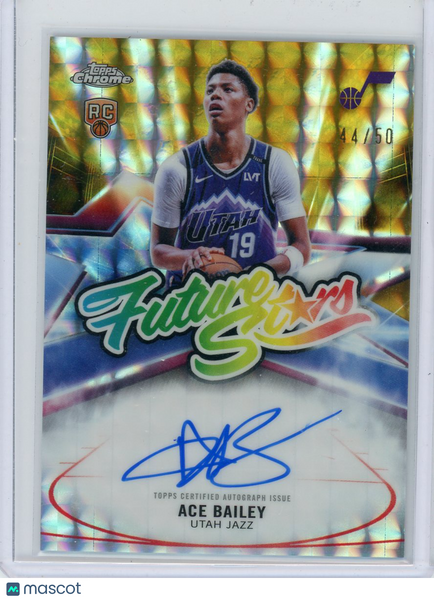 Ace Bailey - 2025 Topps Chrome Update Rookie Gold Auto /50