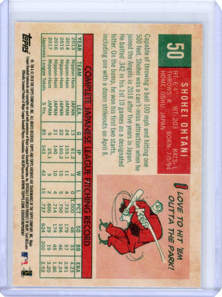 Shohei Ohtani - 2018 Topps Archives Rookie #50