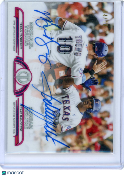 Adrian Beltre Michael Young - 2026 Topps Tribute Dual Auto /10