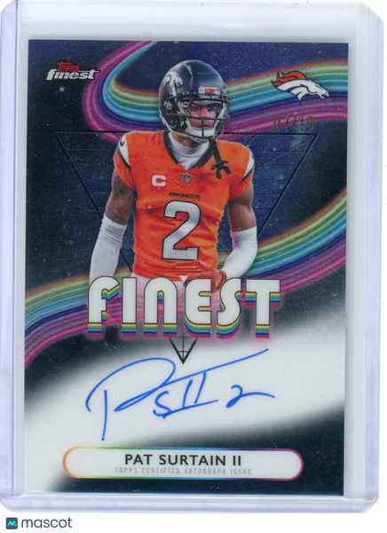 Pat Surtain II - 2025 Topps Finest Football Black Refractor Auto /10
