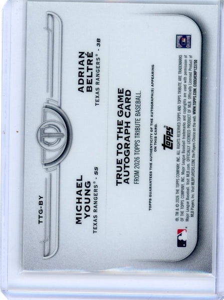 Adrian Beltre Michael Young - 2026 Topps Tribute Dual Auto /10