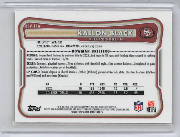 Kaelon Black - 2026 Bowman Chrome ORange Geometric Rookie /25