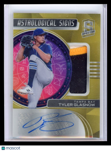 Tyler Glasnow - 2021 Panini Spectra Prizm Astrological Signs Gold Auto Patch /10