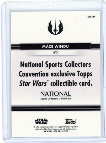 2026 Topps Chrome Star Wars NSCC Samuel L. Jackson Mace Windu Orange 05/25 SW-24
