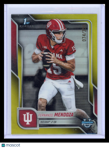 Fernando Mendoza - 2025 Bowman Chrome Topps Yellow Refractor /350