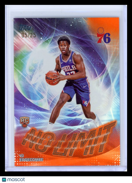 VJ Edgecombe - 2025-26 Topps No Limit Orange Rookie 05/25