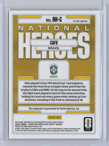 Cafu - 2026 Prizm World Cup National Heroes Wave Auto