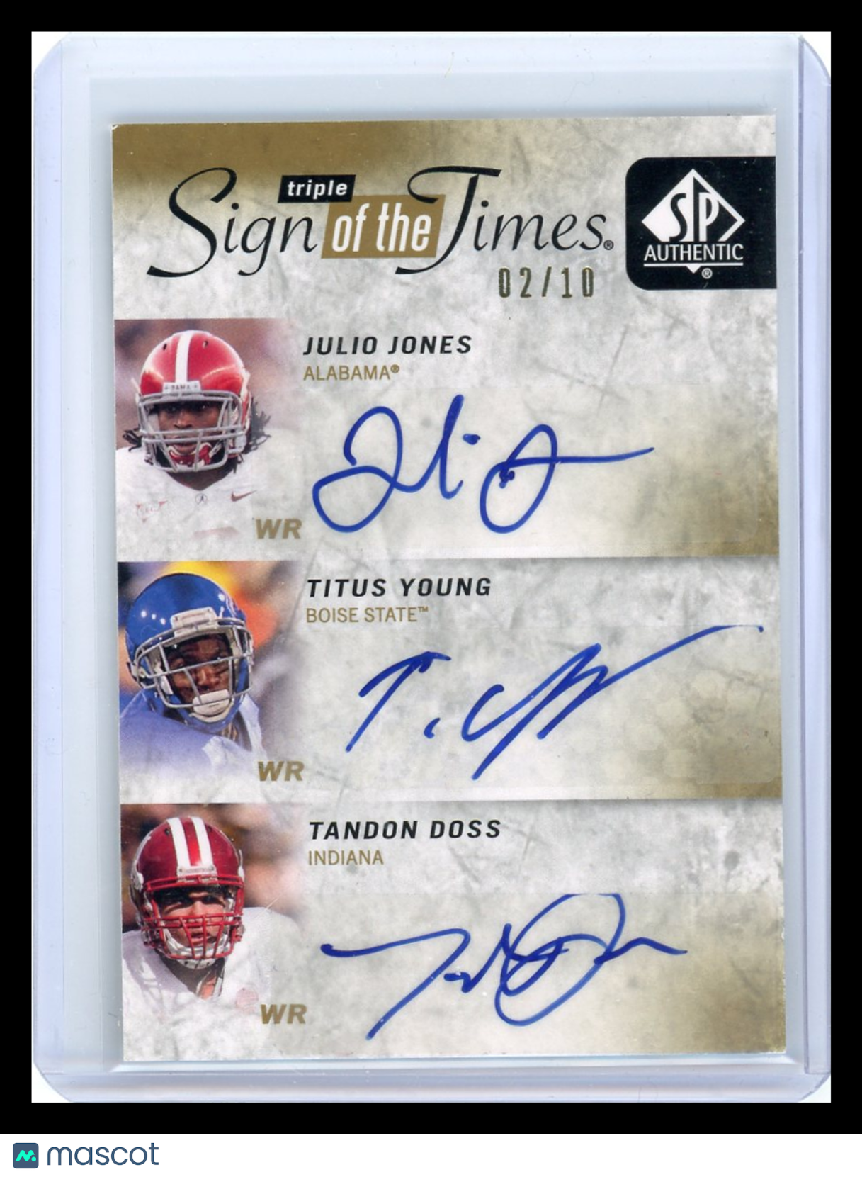 Tandon Doss Titus Young Julio Jones - 2011 Upper Deck SP Authentic  02/10