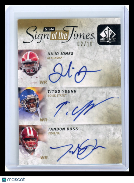 Tandon Doss Titus Young Julio Jones - 2011 Upper Deck SP Authentic  02/10