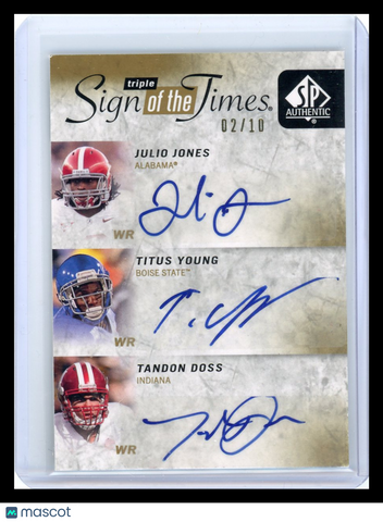 Tandon Doss Titus Young Julio Jones - 2011 Upper Deck SP Authentic  02/10