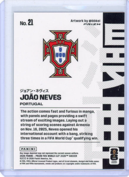 Joao Neves - 2026 Prizm FIFA World Cup Manga