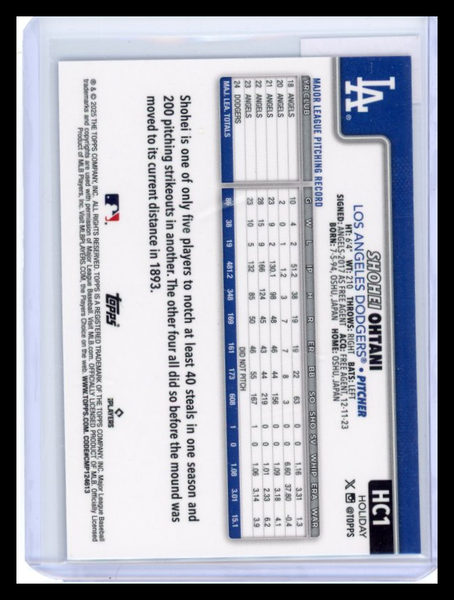 Shohei Ohtani - 2025 Topps Chrome Blue Mini Diamond Holiday Chrome  /199