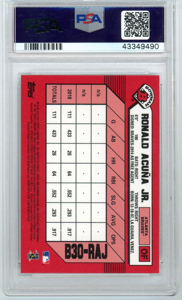 Ronald Acuna JR. - 2019 Bowman 30th Anniversary Chrome PSA 10
